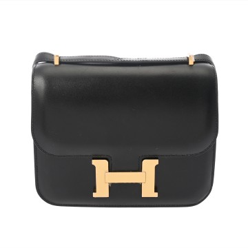エルメス コンスタンス 3 ミニ 18 ミロワール ブラック ボックスカーフ レディース バッグ 【中古】【bag】