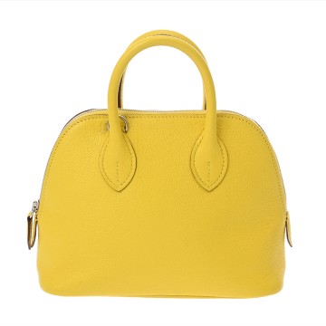 エルメス ボリード 1923 ミニ ライム シェーブル レディース バッグ 【中古】【bag】