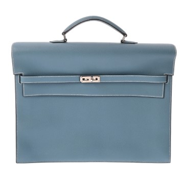 エルメス ケリー デペッシュ 38 ブルージーン ヴォーエプソン メンズ バッグ 【中古】【bag】
