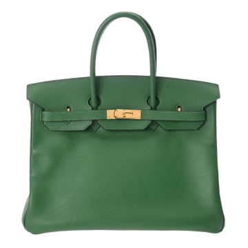エルメス バーキン 35 グリーン クシュベル ユニセックス バッグ 【中古】【bag】