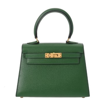 エルメス ミニケリー グリーン クシュベル レディース バッグ 【中古】【bag】