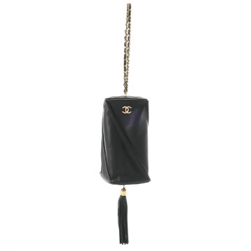 シャネル With Chainフリンジ ブラック AP4686 ラムスキン レディース 【中古】【bag】