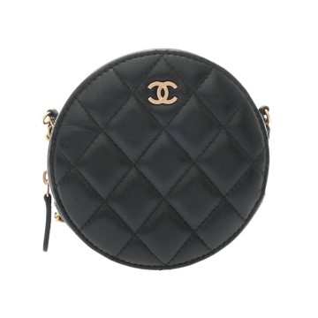 シャネル マトラッセ チェーンクラッチ ブラック AP0245 ラムスキン レディース バッグ 【中古】【bag】