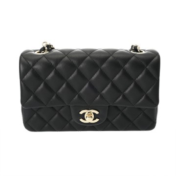 シャネル マトラッセ ミニフラップバッグ 20 ブラック A69900 ラムスキン レディース バッグ 【中古】【bag】