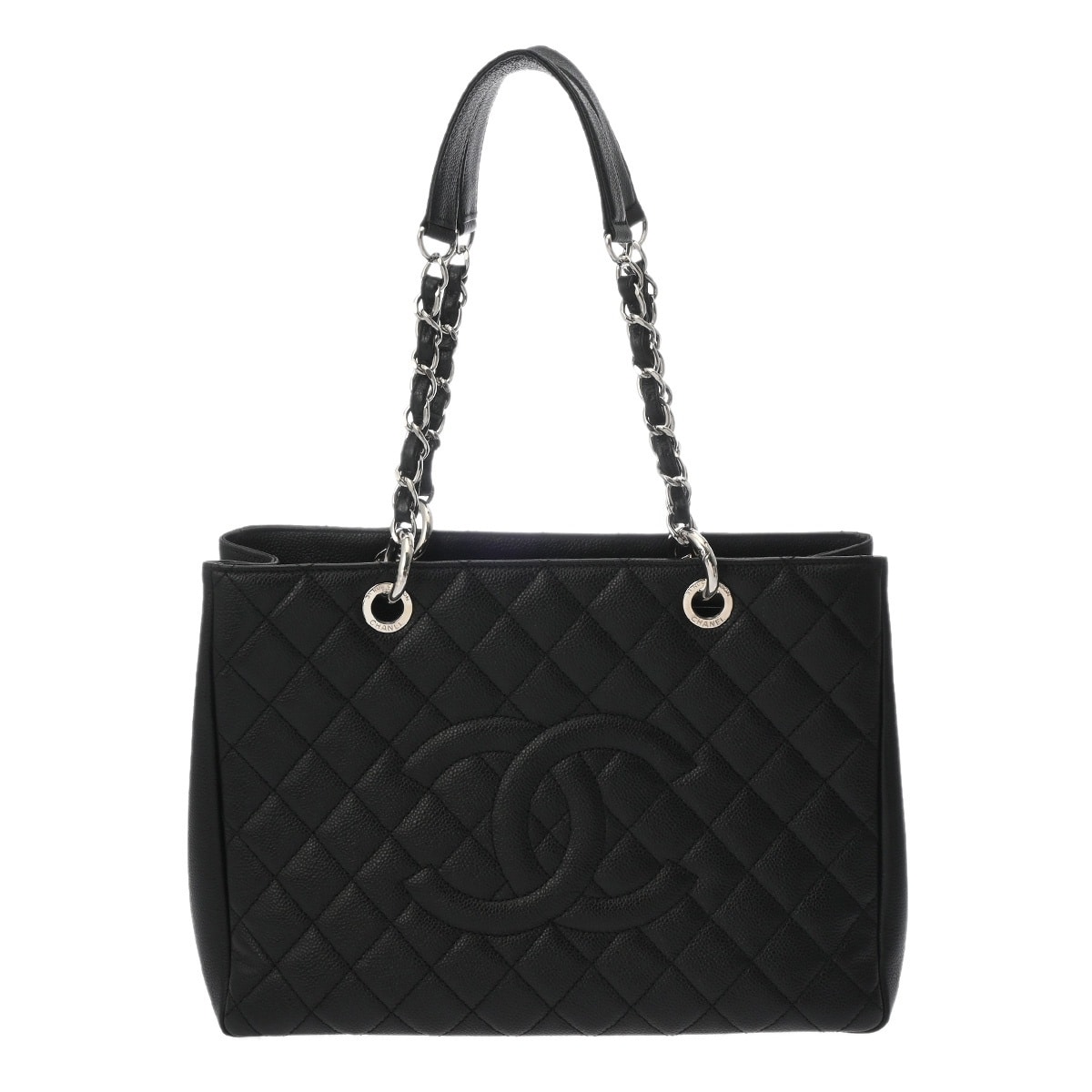 シャネル GST グランドショッピングトート ブラック A50995 キャビアスキン レディース バッグ 【中古】【bag】