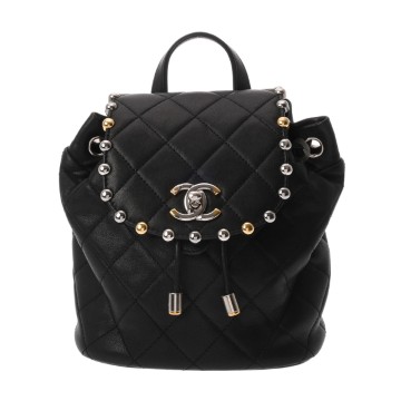 シャネル マトラッセ スモール バックパック ブラック A57156 カーフ レディース バッグ 【中古】【bag】