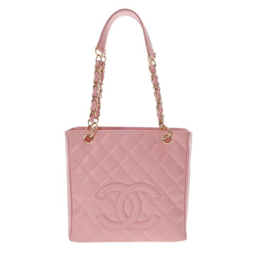 シャネル PST プチショッピングトート ピンク キャビアスキン レディース バッグ 【中古】【bag】