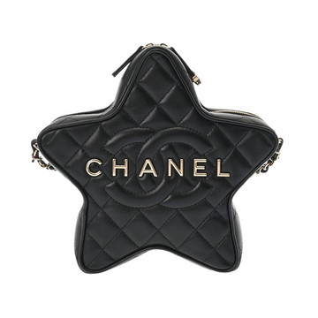 シャネル マトラッセ スターチェーンショルダー ブラック AS4579 ラムスキン レディース バッグ 【中古】【bag】