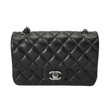 シャネル マトラッセ ミニフラップバッグ 20 ブラック A69900 ラムスキン レディース バッグ 【中古】【bag】