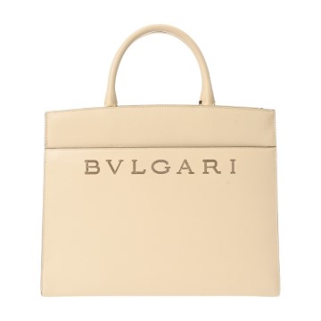 ブルガリ ハンドバッグ 2WAY ホワイト レザー レディース バッグ 【中古】【bag】