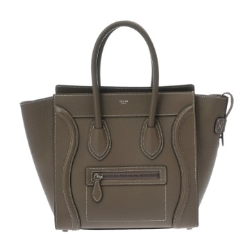 セリーヌ ラゲージ マイクロショッパー スリ 189793DRU.09S0 ドラムドカーフスキン レディース バッグ 【中古】【bag】