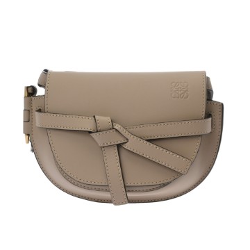 ロエベ ゲート デュアルバッグ ミニ サンド A650N46X13 ソフトカーフ レディース バッグ 【中古】【bag】