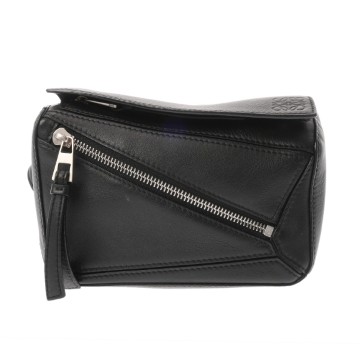 ロエベ パズルバッグ ミニ ブラック B510U89X02 レザー メンズ バッグ 【中古】【bag】
