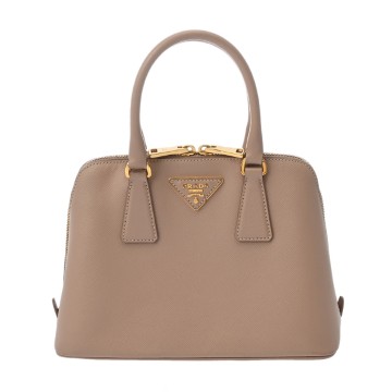 プラダ 2WAY ハンドバッグ ピンクベージュ サフィアーノレザー レディース バッグ 【中古】【bag】
