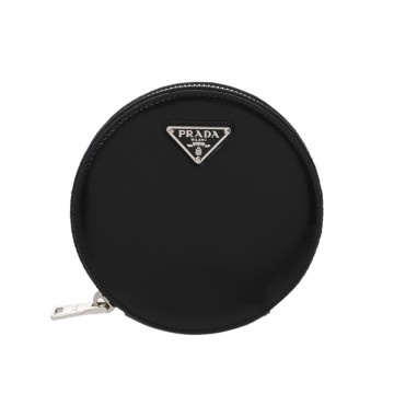 プラダ ミニポーチ チェーンバッグ ブラック ブラッシュドレザー レディース バッグ 【中古】【bag】