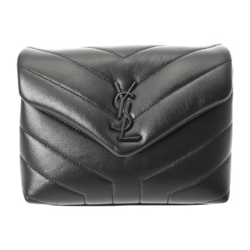 サンローラン ルル 2WAYクラッチバッグ ブラック 678401 レザー レディース バッグ 【中古】【bag】