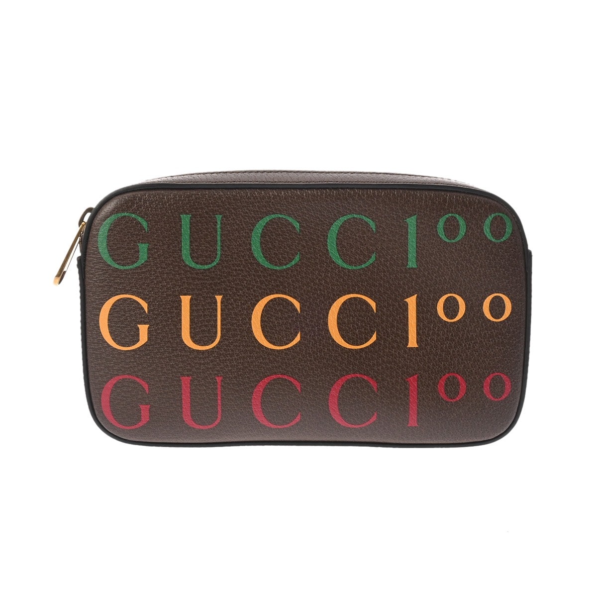 グッチ 100周年記念 ブラウン／マルチカラー 602695 カーフレザー ユニセックス バッグ 【中古】【bag】