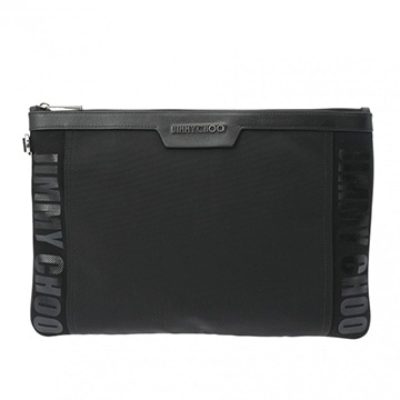 ジミーチュウ ロゴ ブラック レザー/キャンバス ユニセックス バッグ 【中古】【bag】