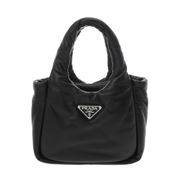 プラダ パテッド MINIトート 2WAY ブラック 1BA359 ナッパレザー レディース バッグ 【中古】【bag】