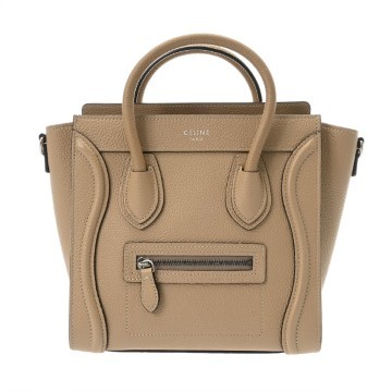 セリーヌ ラゲージ ナノショッパー 2WAY デューン 168243LUG.03UN ドラムカーフ レディース バッグ 【中古】【bag】