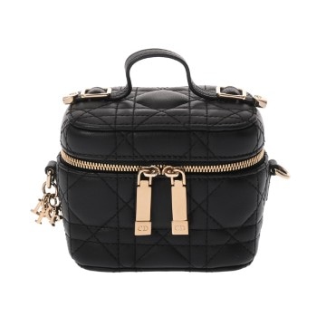 ディオール マイクロバニティ ブラック S09350NMJ ラムスキン レディース バッグ 【中古】【bag】