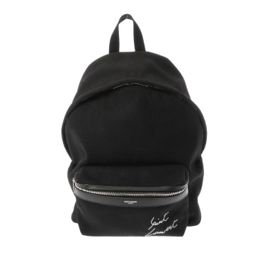 サンローラン バックパック ブラック 534968 キャンバス/レザー レディース バッグ 【中古】【bag】