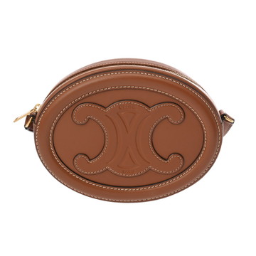 セリーヌ キュイルトリオンフ オーバルパース タン カーフ レディース バッグ 【中古】【bag】