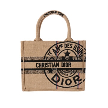 ディオール ブックトート 27 ベージュ キャンバス レディース バッグ 【中古】【bag】