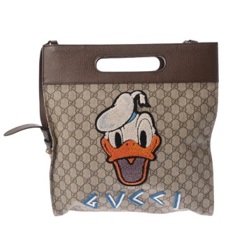 グッチ GGスプリーム 2WAYトートバッグ ベージュ/ブラウン 463491 GGスプリームキャンバス/レザー レディース バッグ 【中古】【bag】