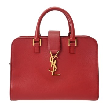 サンローラン ベイビーカバス 2WAYバッグ レッド 372087 カーフ レディース バッグ 【中古】【bag】