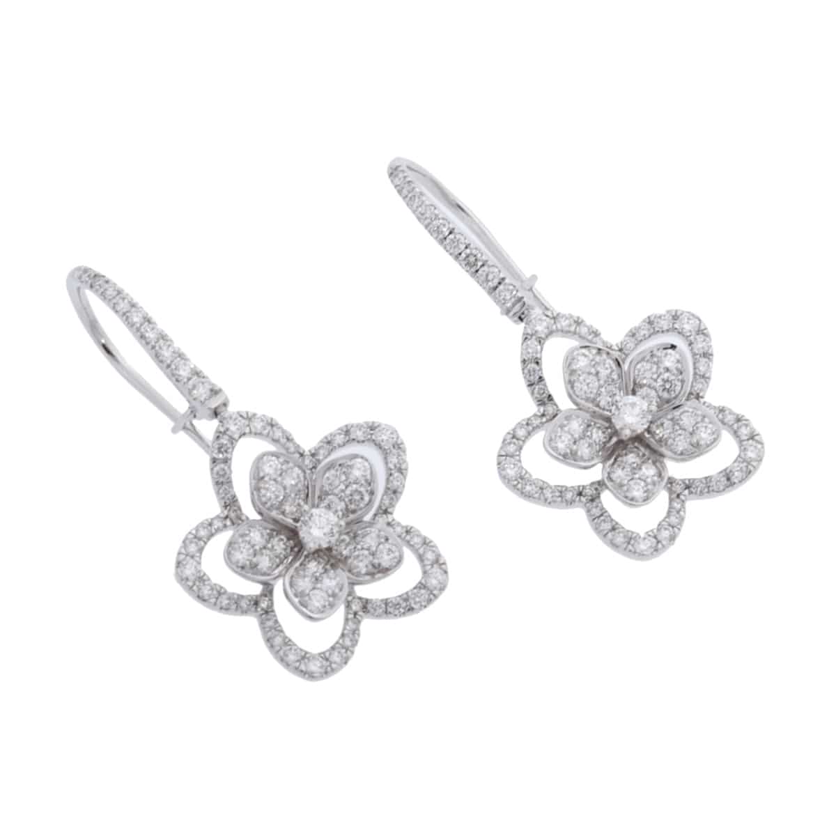 グラフ ワイルドフラワー ピアス シルバー RGE1668 K18ホワイトゴールド WG レディース ジュエリー 【中古】【jewelry】