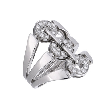 ブルガリ アストラーレチェルキ ダイヤ リング　#13 シルバー K18ホワイトゴールド WG レディース ジュエリー 【中古】【jewelry】