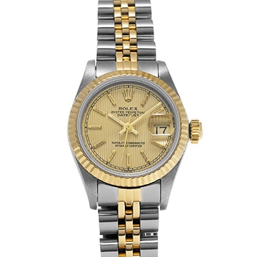 ロレックス デイトジャスト  69173 シャンパンタペストリー レディース 時計 【中古】【wristwatch】