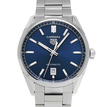 タグ ホイヤー カレラ キャリバー5 デイト WBN2112.BA0639 ブルー メンズ 時計 【中古】【wristwatch】