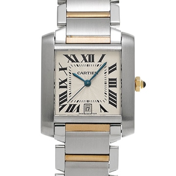 カルティエ タンク フランセーズ LM W51005Q4 シルバー メンズ 時計 【中古】【wristwatch】