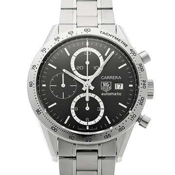 タグ ホイヤー カレラ キャリバー16 クロノグラフ CV2016.BA0786 ブラック メンズ 時計 【中古】【wristwatch】