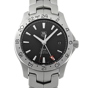 タグ ホイヤー リンク GMT WJF2116.BA0570 ブラック メンズ 時計 【中古】【wristwatch】