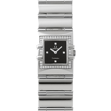 オメガ コンステレーション カレ クアドラ  1528.46 ブラック/ダイヤモンド レディース 時計 【中古】【wristwatch】