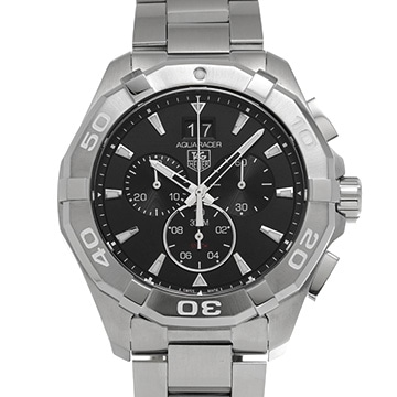 タグ ホイヤー アクアレーサー クォーツ クロノグラフ CAY1110.BA0927 ブラック メンズ 時計 【中古】【wristwatch】