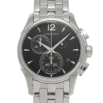 ハミルトン ジャズマスター クロノ クォーツ H32612131 ブラック メンズ 時計 【中古】【wristwatch】