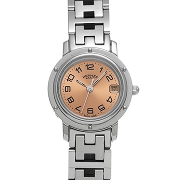 エルメス クリッパー CL4.210 ピンク レディース 時計 【中古】【wristwatch】