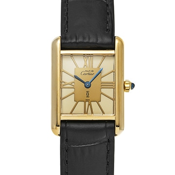 カルティエ マストタンク ヴェルメイユ 366001 アイボリー/シャンパン レディース 時計 【中古】【wristwatch】