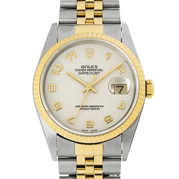 ロレックス デイトジャスト 36 16233 アイボリーコンピュータ メンズ 時計 【中古】【wristwatch】