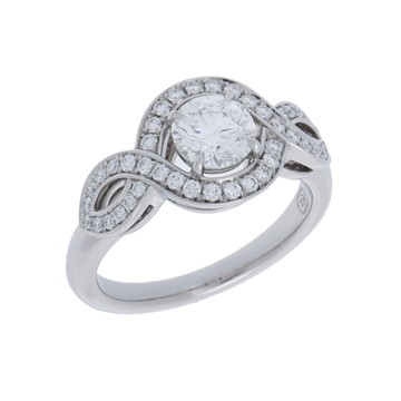 ハリー ウィンストン リリークラスター エンゲージメント リング 0.71ct シルバー RGDPRD007LC-050 Pt950プラチナ レディース ジュエリー 【中古】【jewelry】