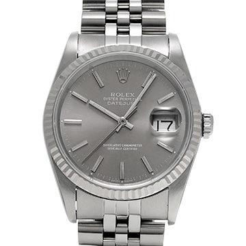 ロレックス デイトジャスト 16234 グレー メンズ 時計 【中古】【wristwatch】