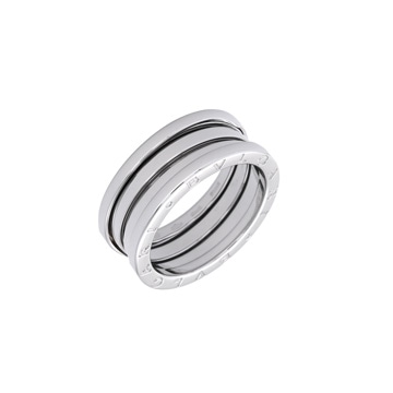 ブルガリ B-ZERO1 リング #59 シルバー K18ホワイトゴールド WG レディース ジュエリー 【中古】【jewelry】