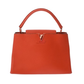 ルイ ヴィトン カプシーヌ MM  オレンジ トリヨンレザー レディース バッグ 【中古】【bag】