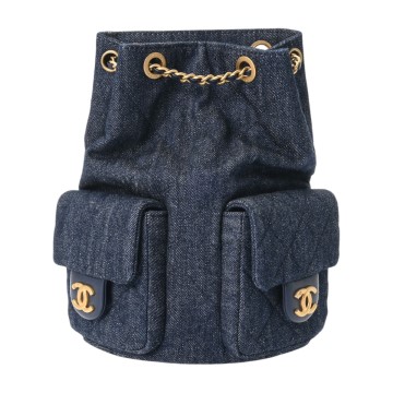 シャネル マトラッセ バックパック ブルー AS5310 デニム レディース バッグ 【中古】【bag】