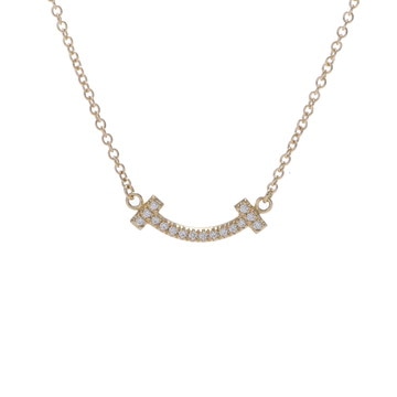 ティファニー Tスマイル ネックレス ミニ ゴールド K18イエローゴールド YG レディース ジュエリー 【中古】【jewelry】