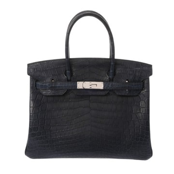 エルメス バーキン 30 ブルーインディゴ 二ロティカスマット レディース バッグ 【中古】【bag】